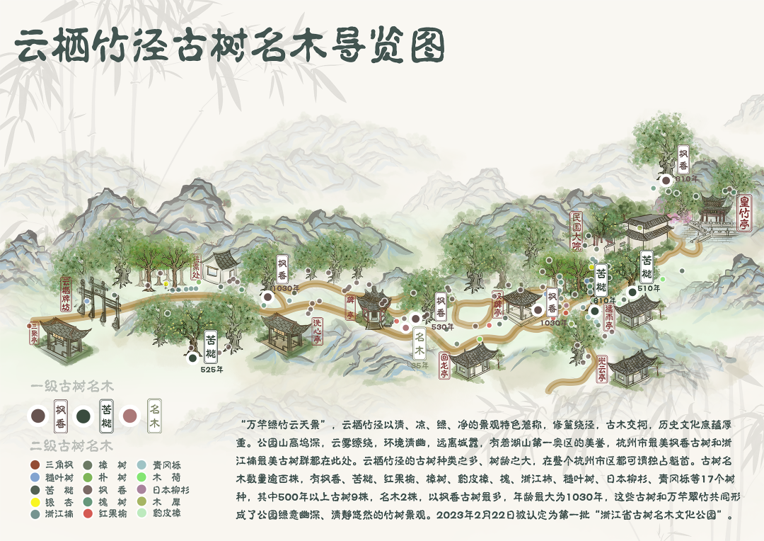 杭州云栖竹径古树文化公园导览牌设计竞赛获奖名单公布-浙江农林大学